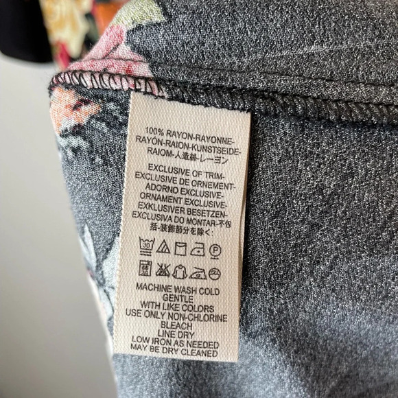 NWT Free People Black Jaimie Floral Midi Dress Size Small Retail $168 - Picture 8 of 9